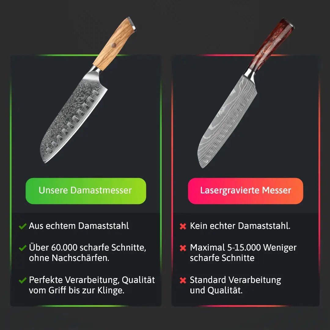 Damast Chefmesser Olive damastop.shop - Damastshop