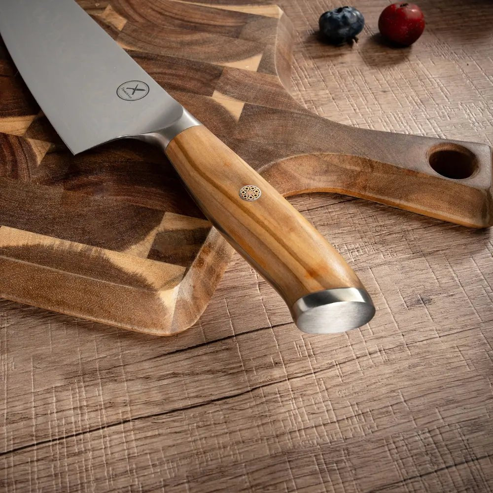 Damast Chefmesser Olive damastop.shop - Damastshop