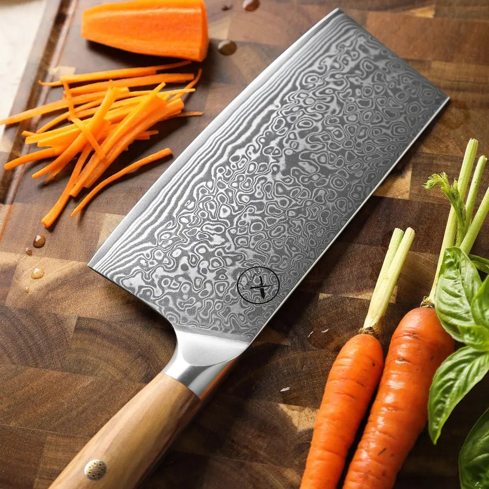 Damast Messer 5er Set Olive damastop.shop - Damastshop