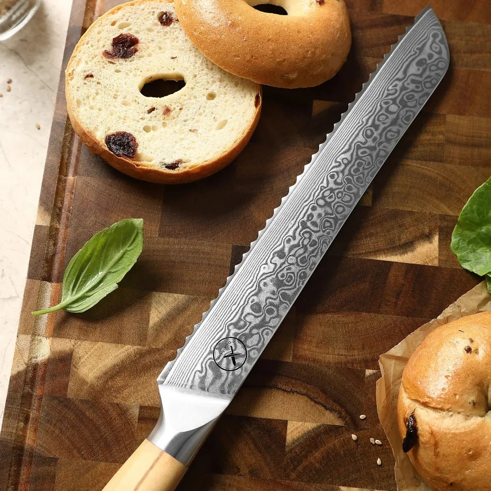 Damast Messer 7er Set Olive damastop.shop - Damastshop