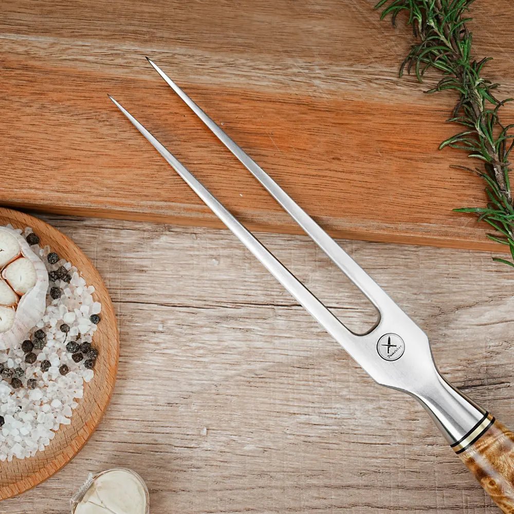 Damast Messer Tranchier Duo Bergahorn damastop.shop - Damastshop