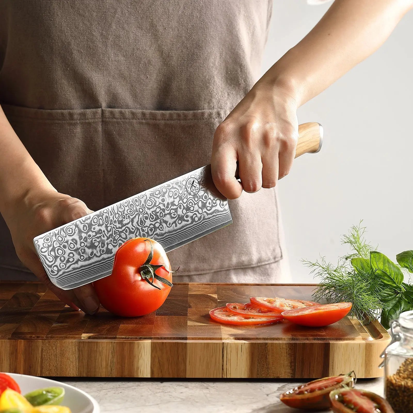 Damast Nakiri Olive damastop.shop - Damastshop