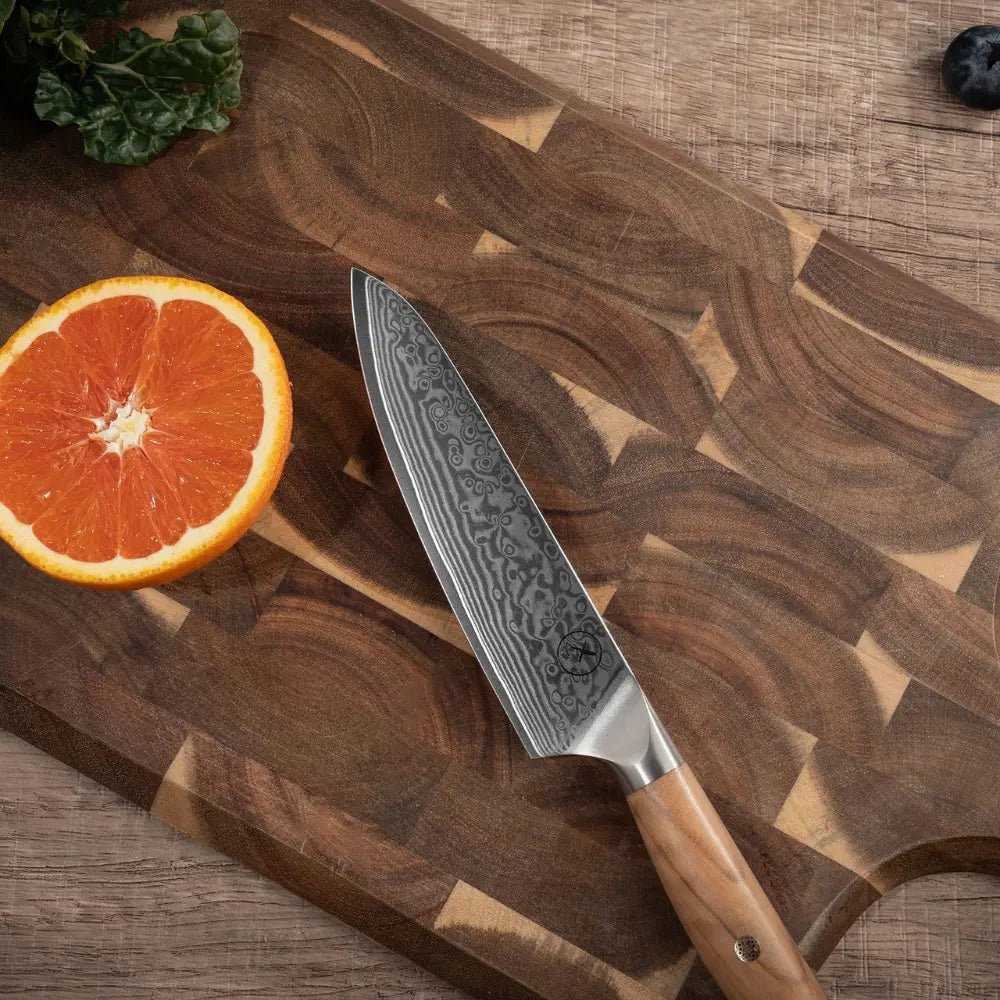 Damast Universalmesser Olive damastop.shop - Damastshop