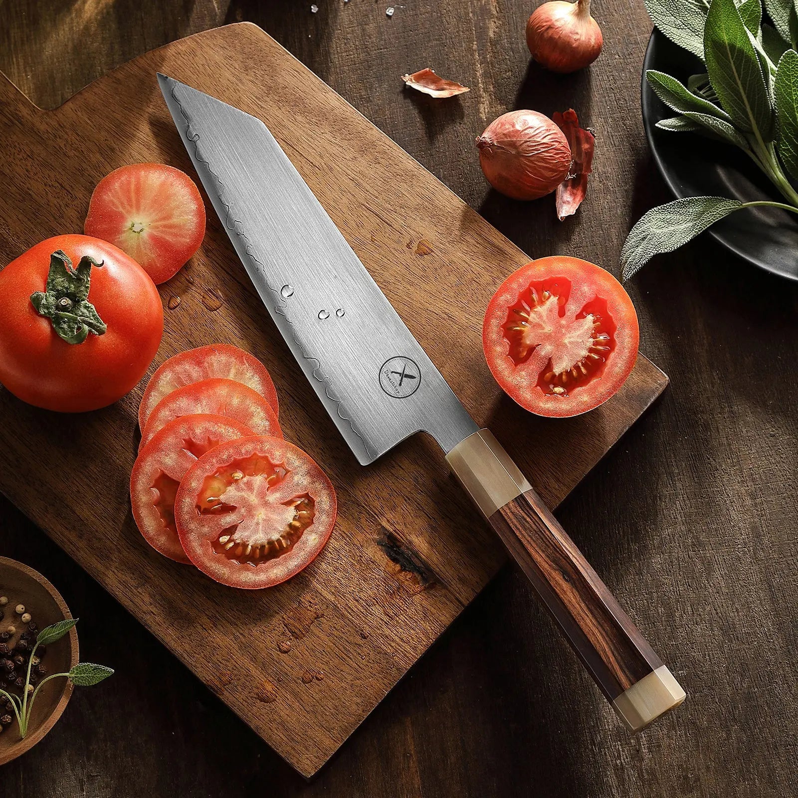 Japan ZDP-189 Bunka – Oktagonaler Griff aus Eisenholz & weißem Horn damastop.shop - Damastshop