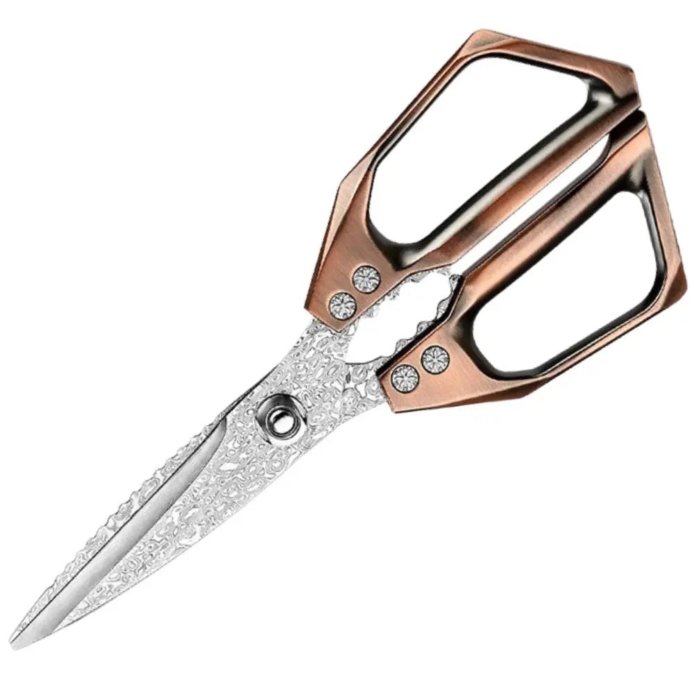 Mehrzweck Küchenschere Bronze aus 110 Lagen Damaststahl damastop.shop - Damastshop