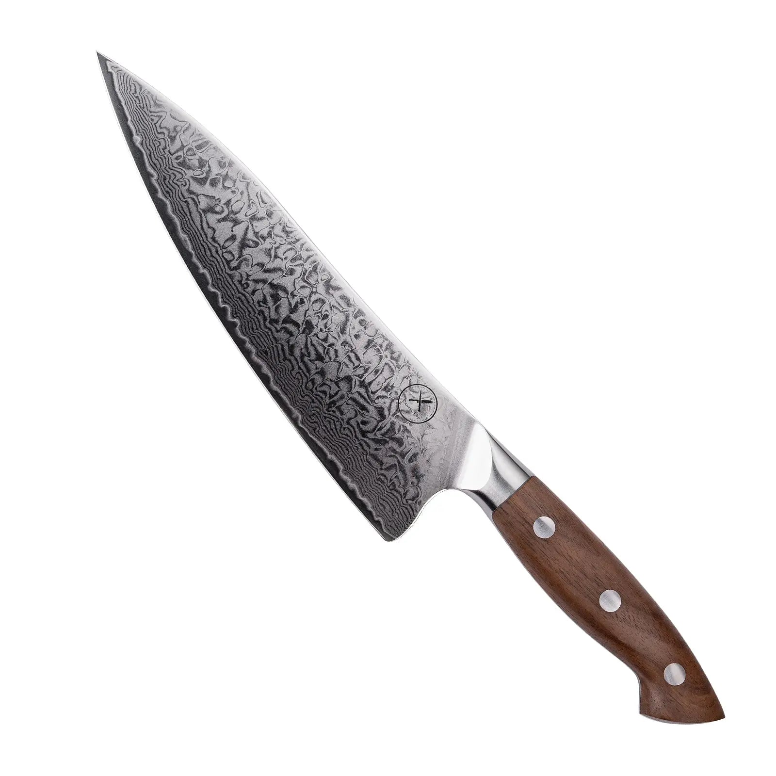 Premium Damast Chefmesser Walnuss damastop.shop - Damastshop