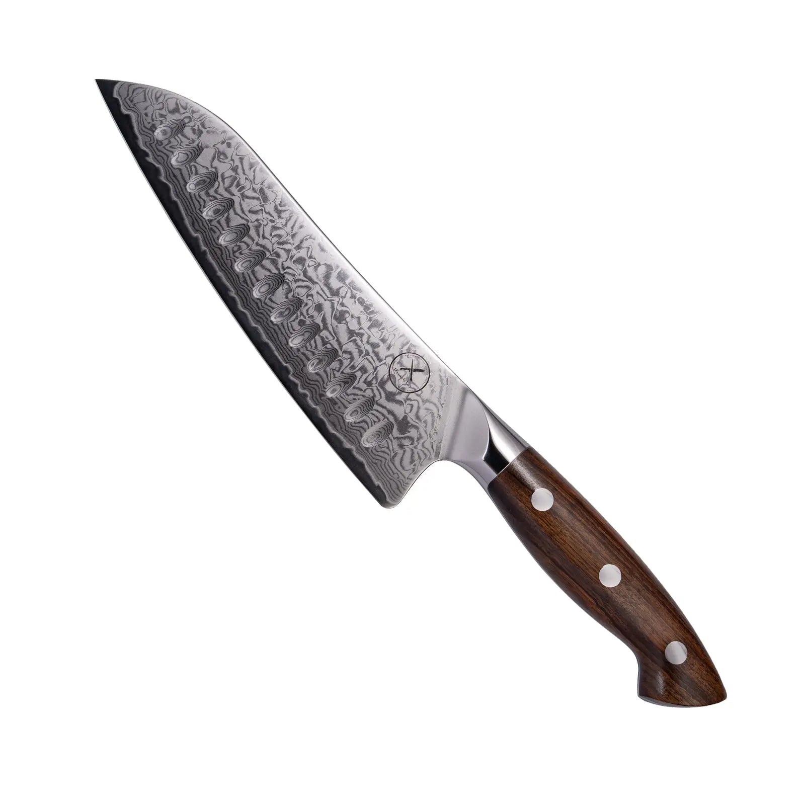 Premium Damast Santoku Eisenholz damastop.shop - Damastshop
