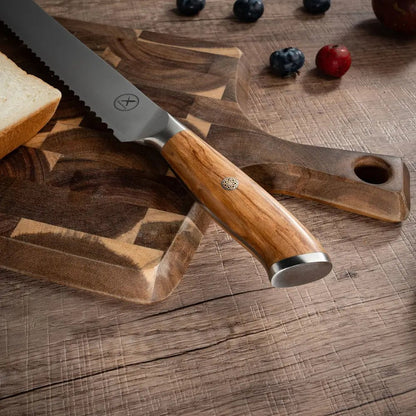 Damast Brotmesser Olive damastop.shop - Damastshop