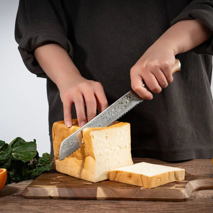 Damast Brotmesser Olive damastop.shop - Damastshop