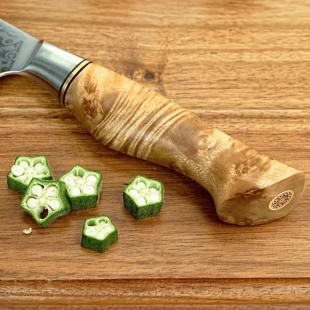Damast Chefmesser Bergahorn damastop.shop - Damastshop
