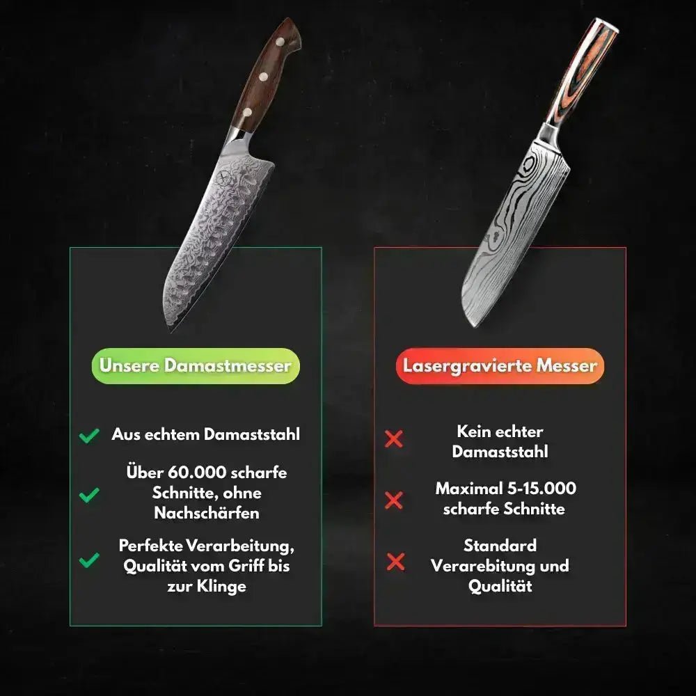 Premium Damast Chefmesser Walnuss damastop.shop - Damastshop