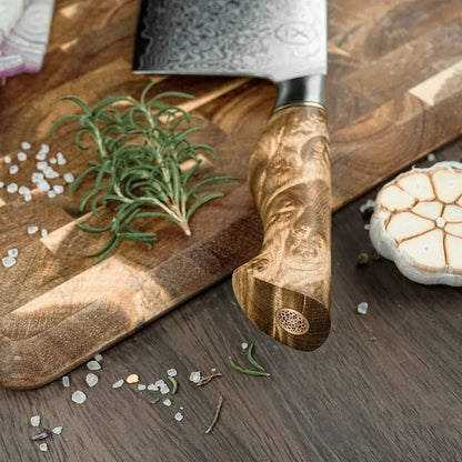 Damast Hackmesser Bergahorn damastop.shop - Damastshop