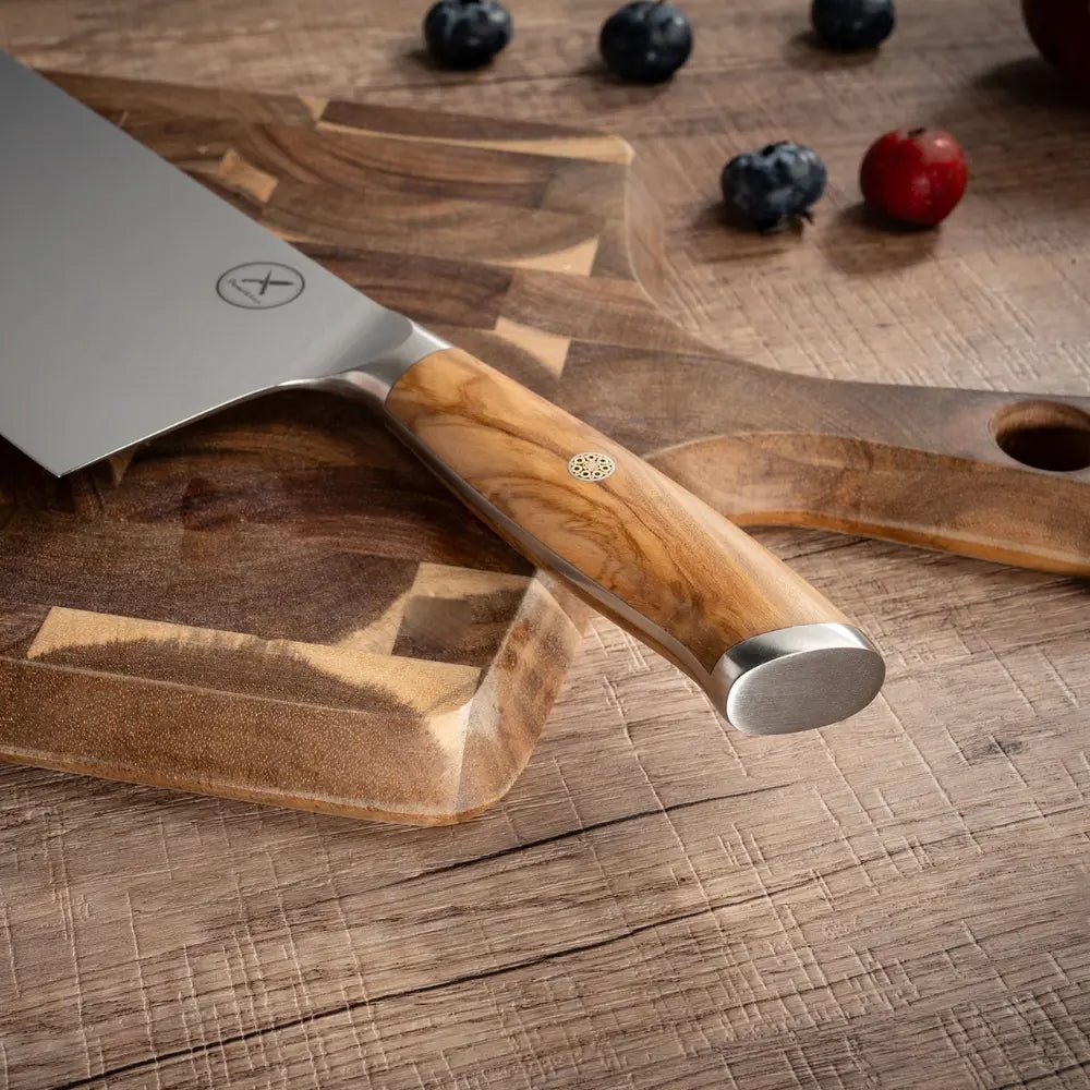Damast Hackmesser Olive damastop.shop - Damastshop