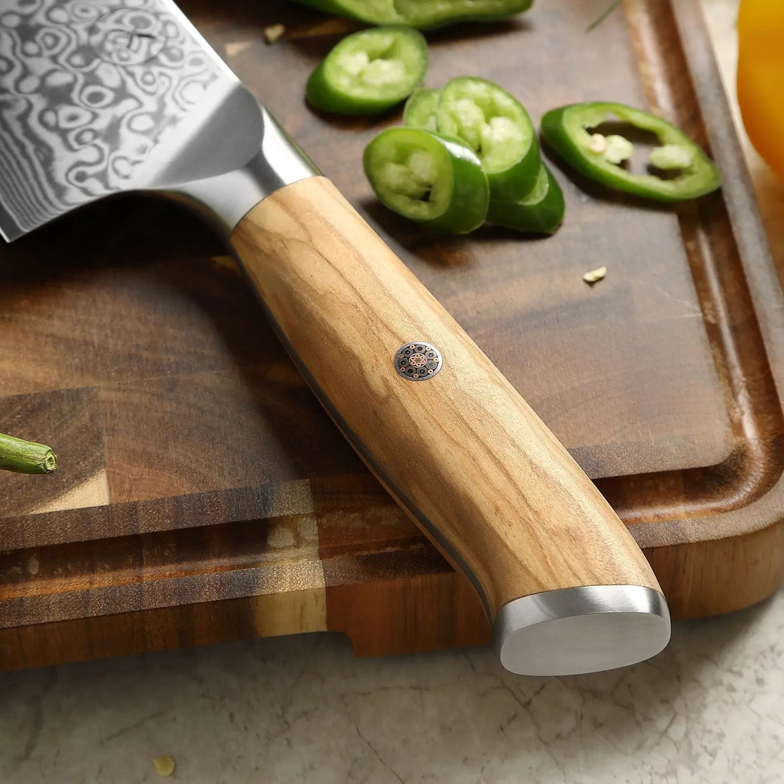Damast Nakiri Olive damastop.shop - Damastshop