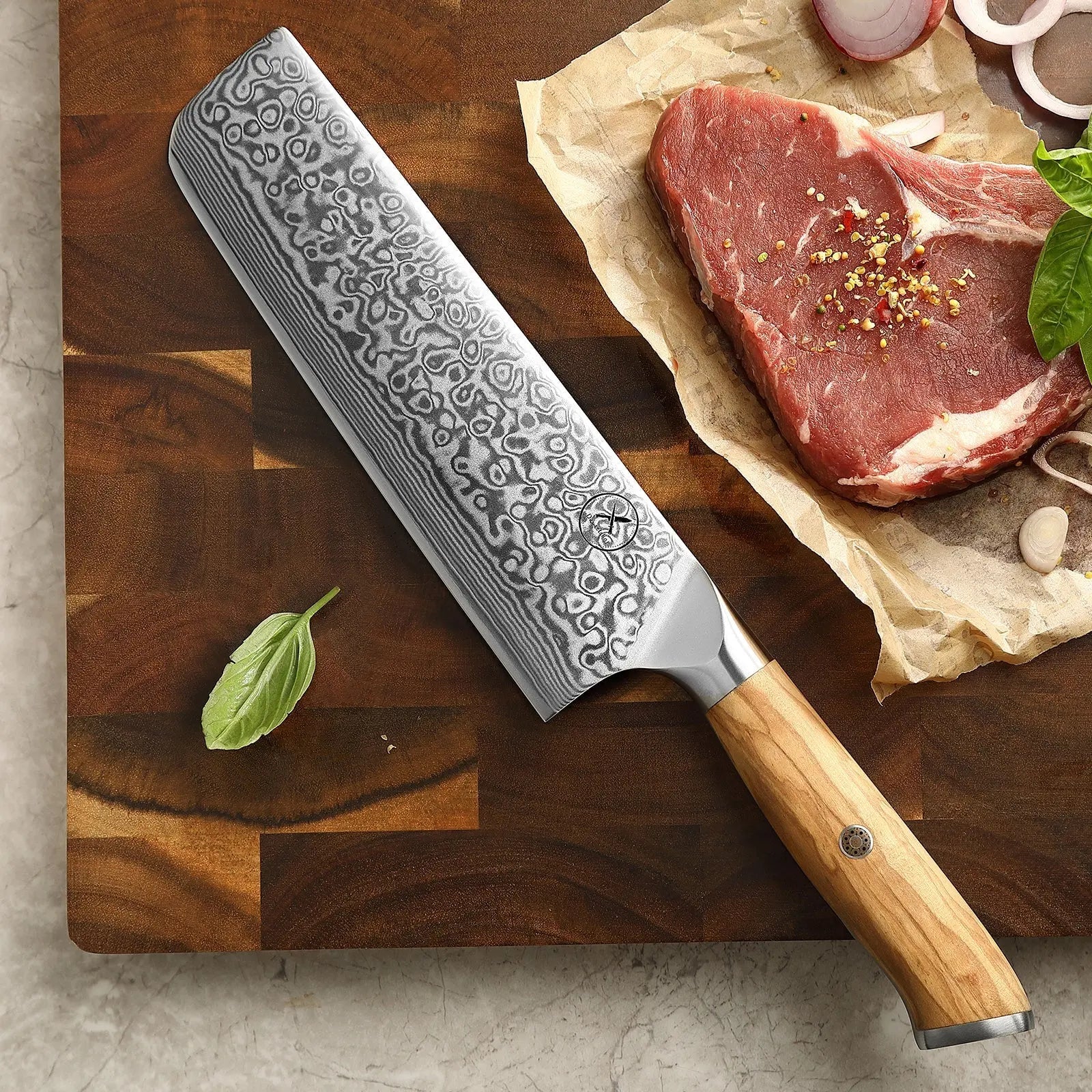 Damast Nakiri Olive damastop.shop - Damastshop