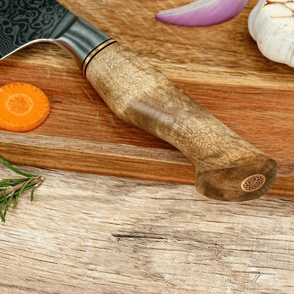 Damast Santoku Bergahorn damastop.shop - Damastshop