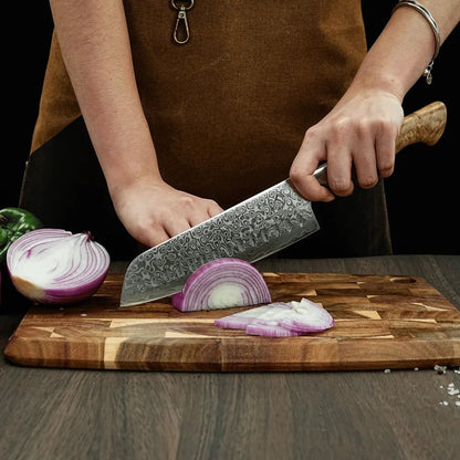 Damast Santoku Bergahorn damastop.shop - Damastshop