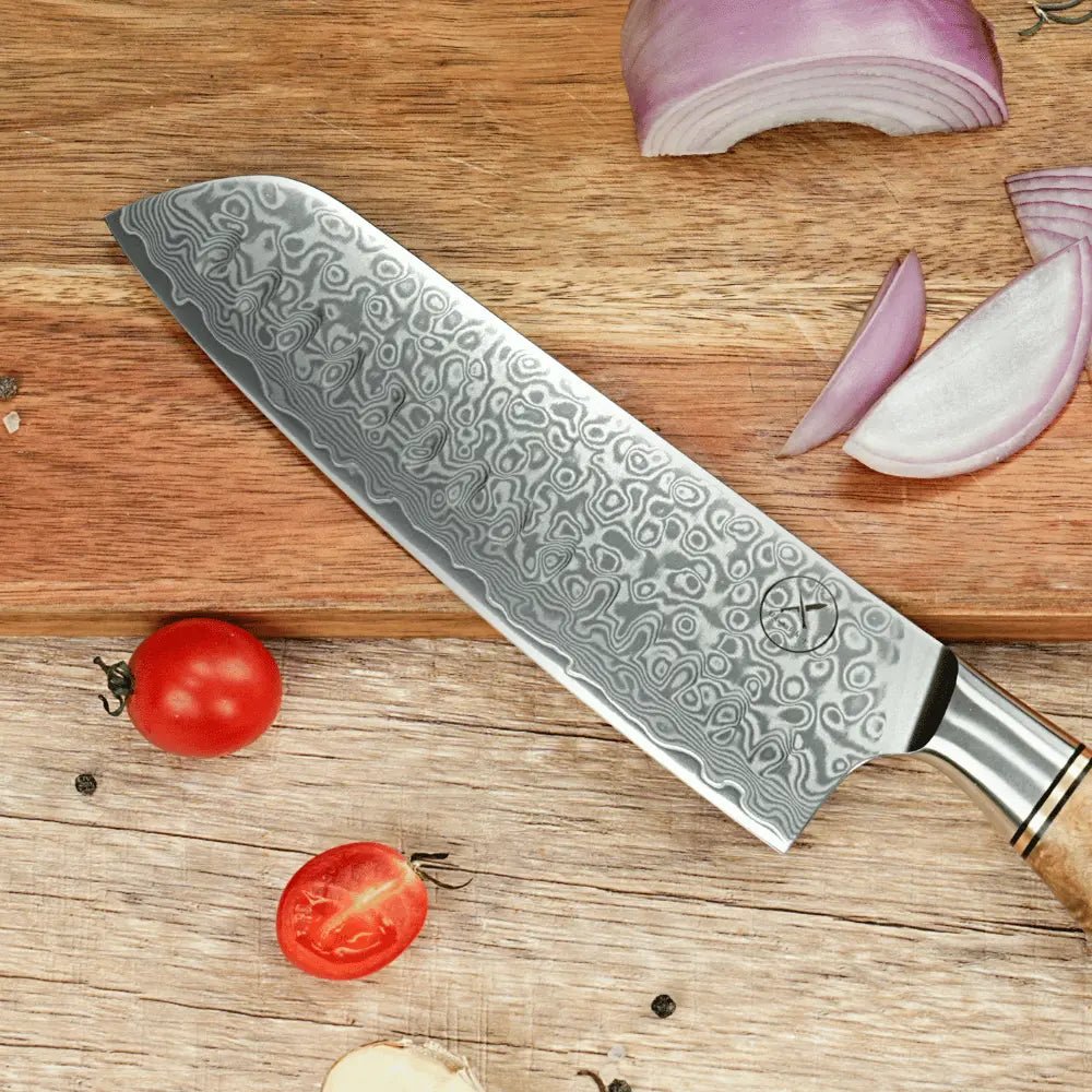 Damast Santoku Bergahorn damastop.shop - Damastshop