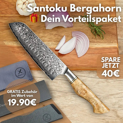 Damast Santoku Bergahorn 🎁 Vorteilspaket damastop.shop - Damastshop