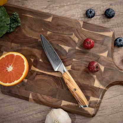 Damast Schälmesser Olive damastop.shop - Damastshop