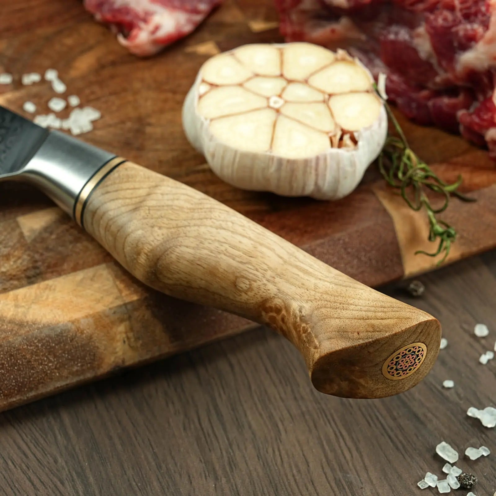 Damast Steakmesser Bergahorn 4er Geschenkset damastop.shop - Damastshop