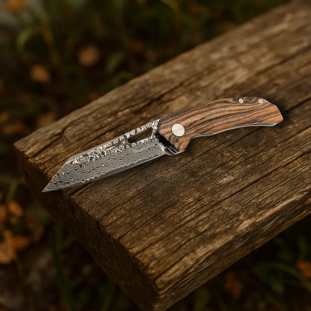 Damast Taschenmesser Cocobolo damastop.shop - Damastshop