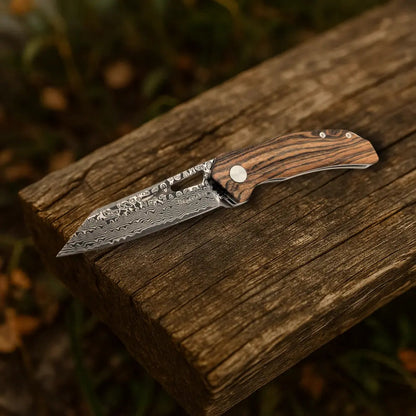 Damast Taschenmesser Cocobolo damastop.shop - Damastshop