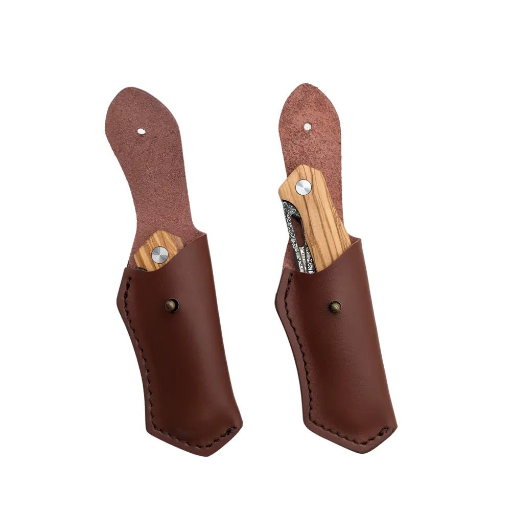 Damast Taschenmesser Olive damastop.shop - Damastshop