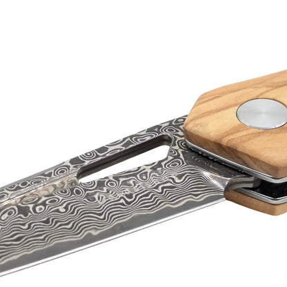 Damast Taschenmesser Olive damastop.shop - Damastshop