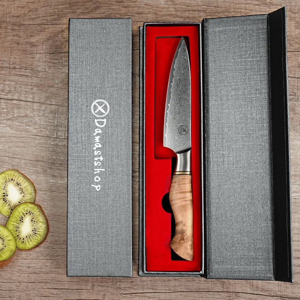 Damast Universalmesser Bergahorn damastop.shop - Damastshop