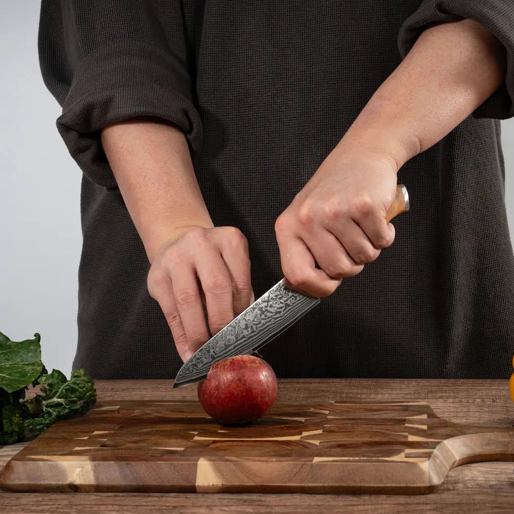 Damast Universalmesser Olive damastop.shop - Damastshop