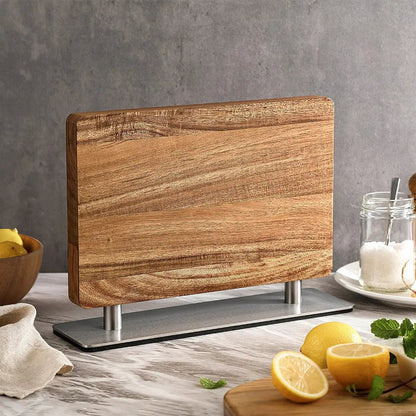 Magnet Messerblock doppelseitig Akazie oder Walnuss damastop.shop - Damastshop