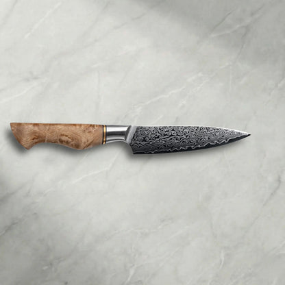 Personalisierbares Damast Universalmesser Bergahorn damastop.shop - Damastshop