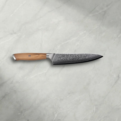 Personalisierbares Damast Universalmesser Olive damastop.shop - Damastshop