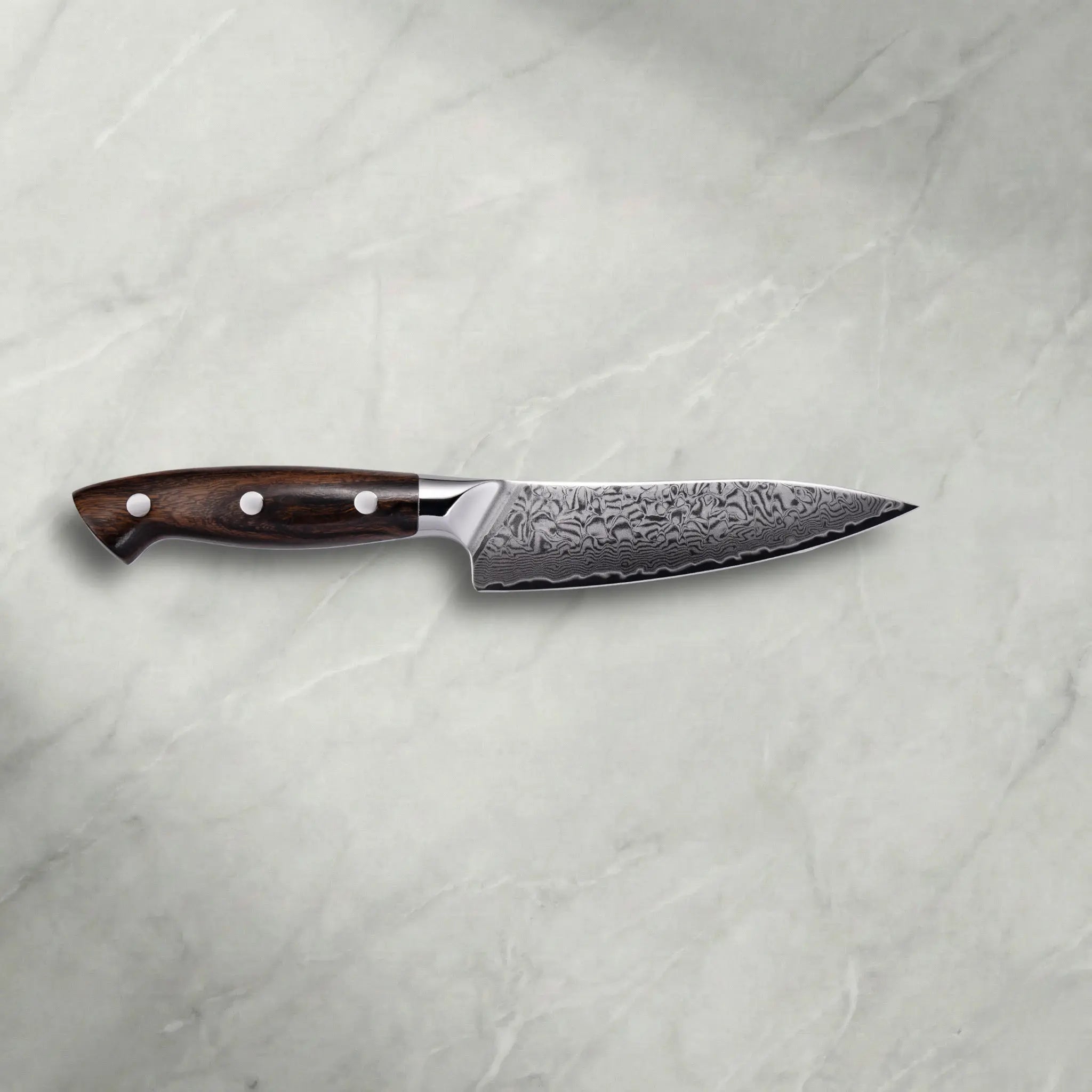 Personalisierbares Premium Damast Universalmesser Eisenholz damastop.shop - Damastshop