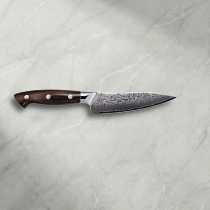 Personalisierbares Premium Damast Universalmesser Eisenholz damastop.shop - Damastshop