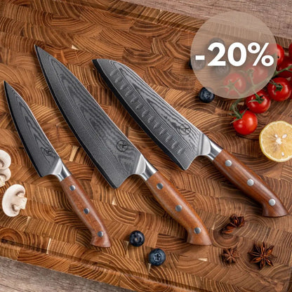 Premium Damast 3er Set Red Wood damastop.shop - Damastshop