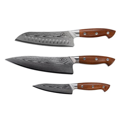 Premium Damast 3er Set Red Wood damastop.shop - Damastshop