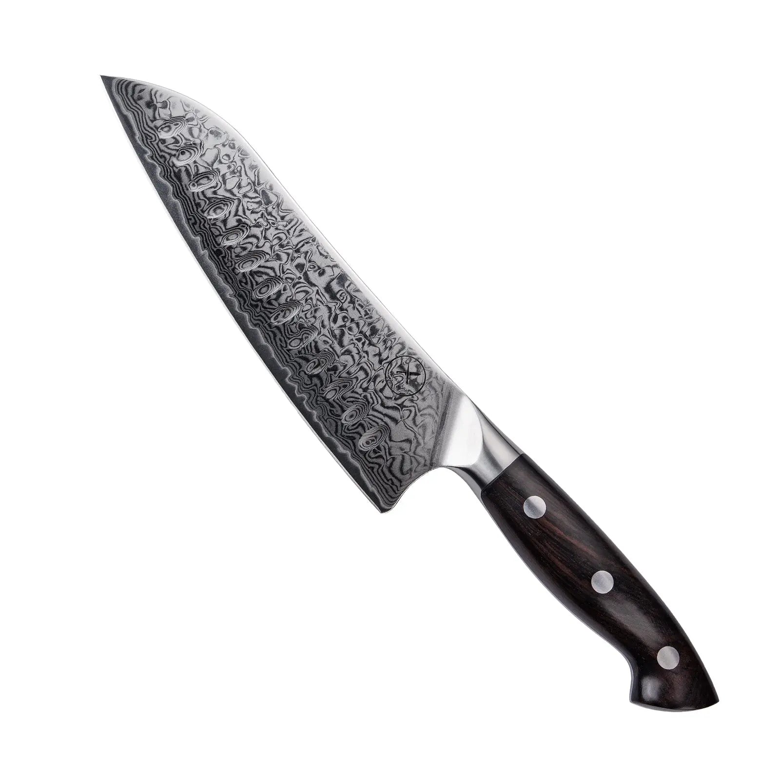 Premium Damast Santoku Ebenholz damastop.shop - Damastshop