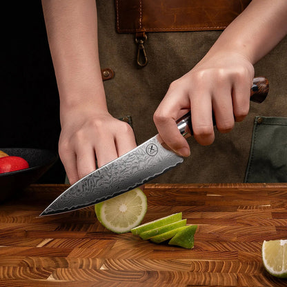 Premium Damast Universalmesser Eisenholz damastop.shop - Damastshop