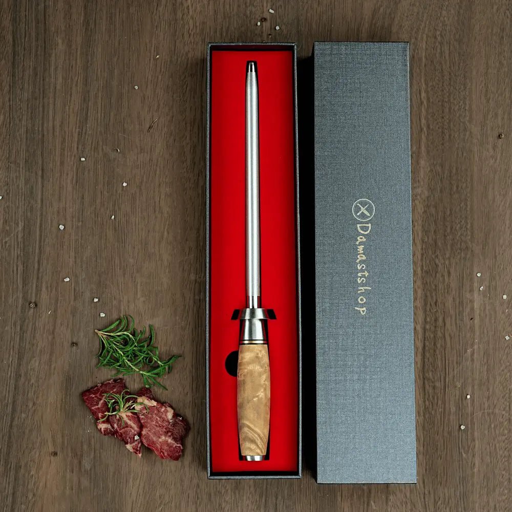 Premium Diamant Schärfstab Bergahorn damastop.shop - Damastshop