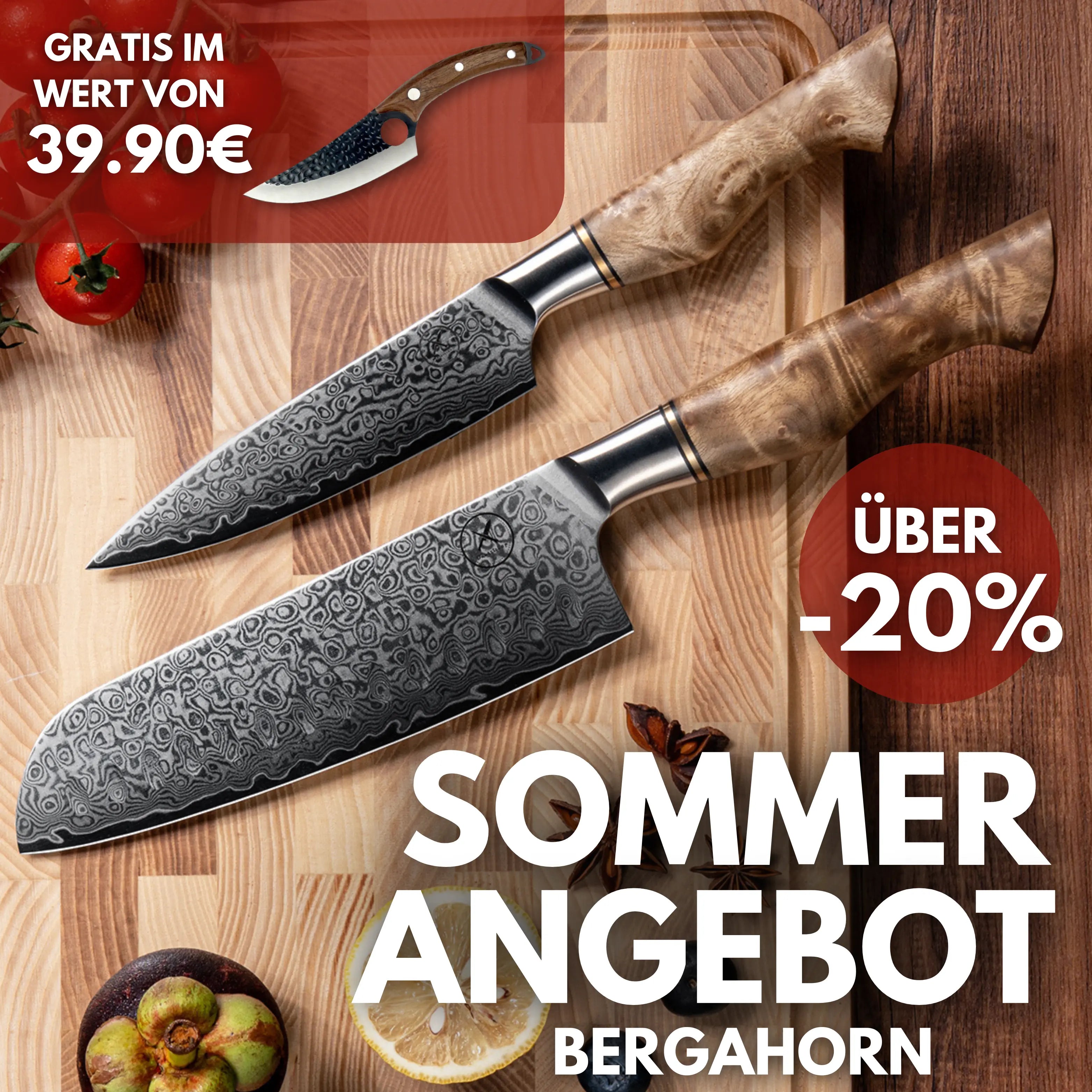Sommer Angebot Bergahorn ☀️ damastop.shop - Damastshop